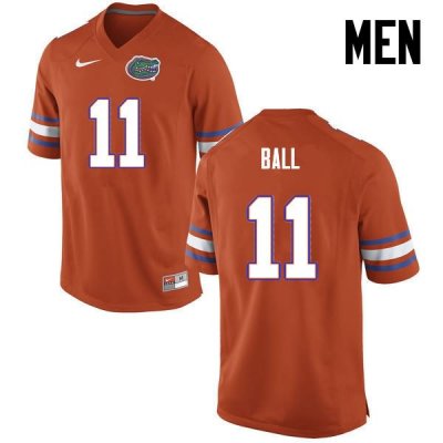 Men's Florida Gators #11 Neiron Ball NCAA Nike Orange Authentic Stitched College Football Jersey GOJ7662ZO